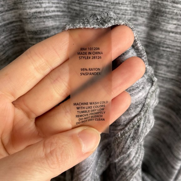 Soft Surroundings Heathered Marbled Gray Ladies 3/4 Sleeve Casual Tunic, M‎ - Picture 4 of 6